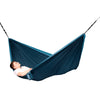 Lightweight travel hammock in blue parachute silk colour