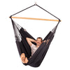 Black organic cotton xl size chair hammock