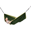 Single green hammock for traveling