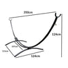 curved metal hammock stand dimensions