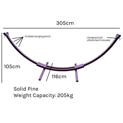 Wooden Hammock Stand and Single Hammock