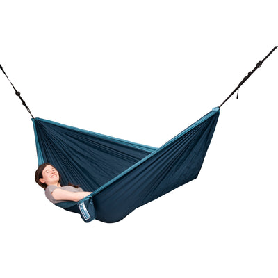 Relaxing blue single hammock