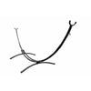 black curved metal hammock stand