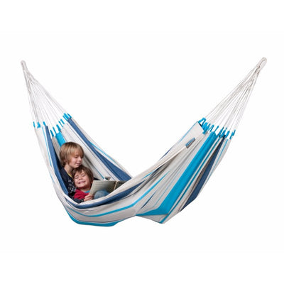 Single aqua blue hammock