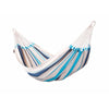 blue and white cotton hammock