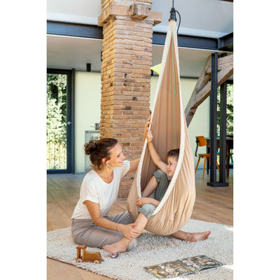 Organic cotton children's hanging nest with included hanging fittings