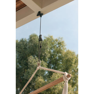 Hanging hammock from overhead fixture kit