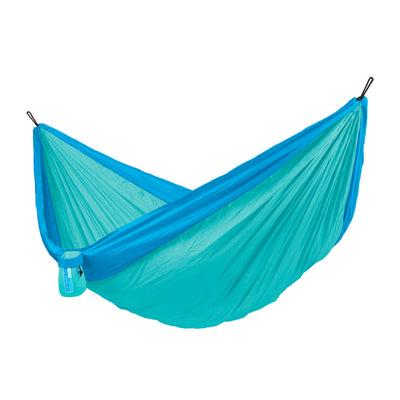 La Siesta travel hammock in turquoise blue