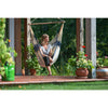Weather-resistant outdoor chair hammock in blues and white