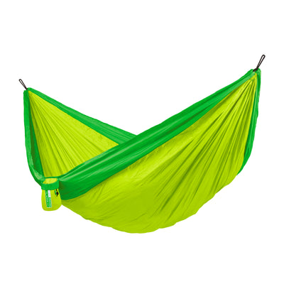 La Siesta double travel hammock in palm green