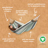 Hammock features single cotton olive