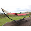 spreader bar hammock with black freestanding hammock