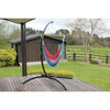 Curved hammock chair stand and hammock chair