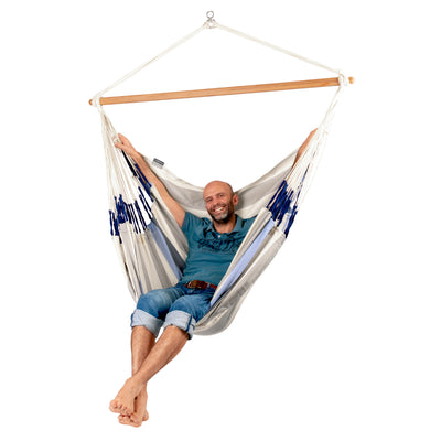 Blue and White XL Chair Hammock