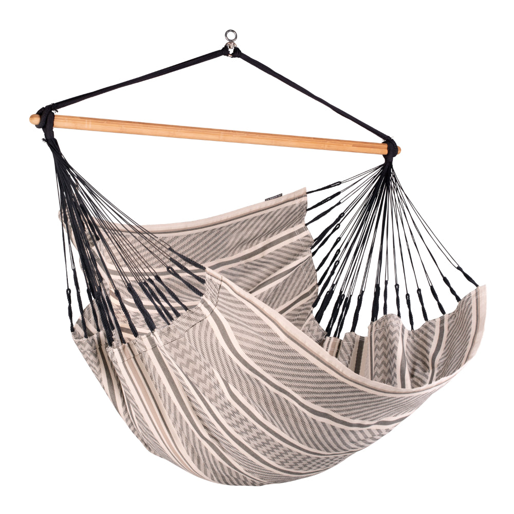 Organic cotton black and white extra large chair hammock