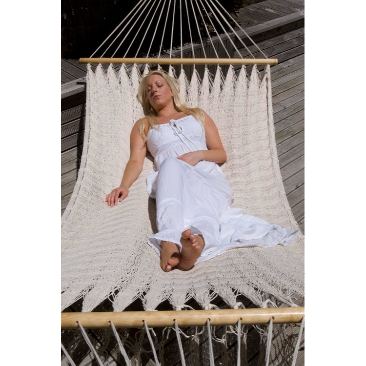 Cotton Rope Hammock - Mexican Spreader Bar Resort Style