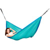 Turquoise parachute silk travel hammock