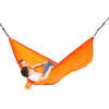 Bright orange travel hammock for two