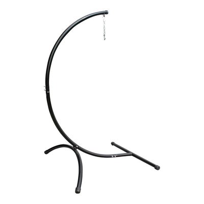 Black curved chair hammock stand