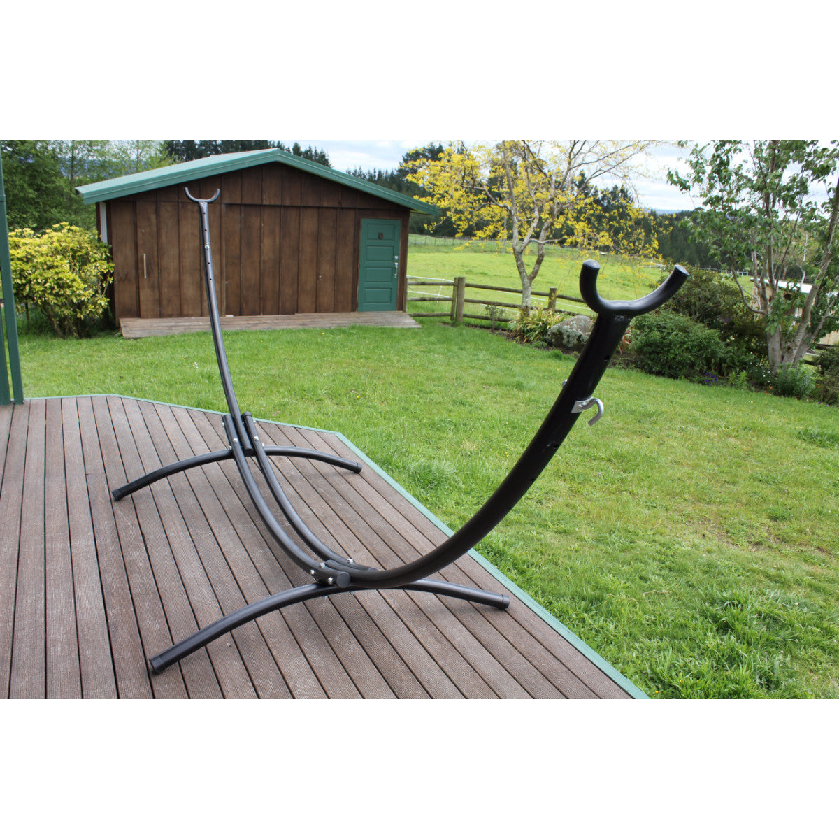 Curved Black Metal Hammock Stand - Pickup Special