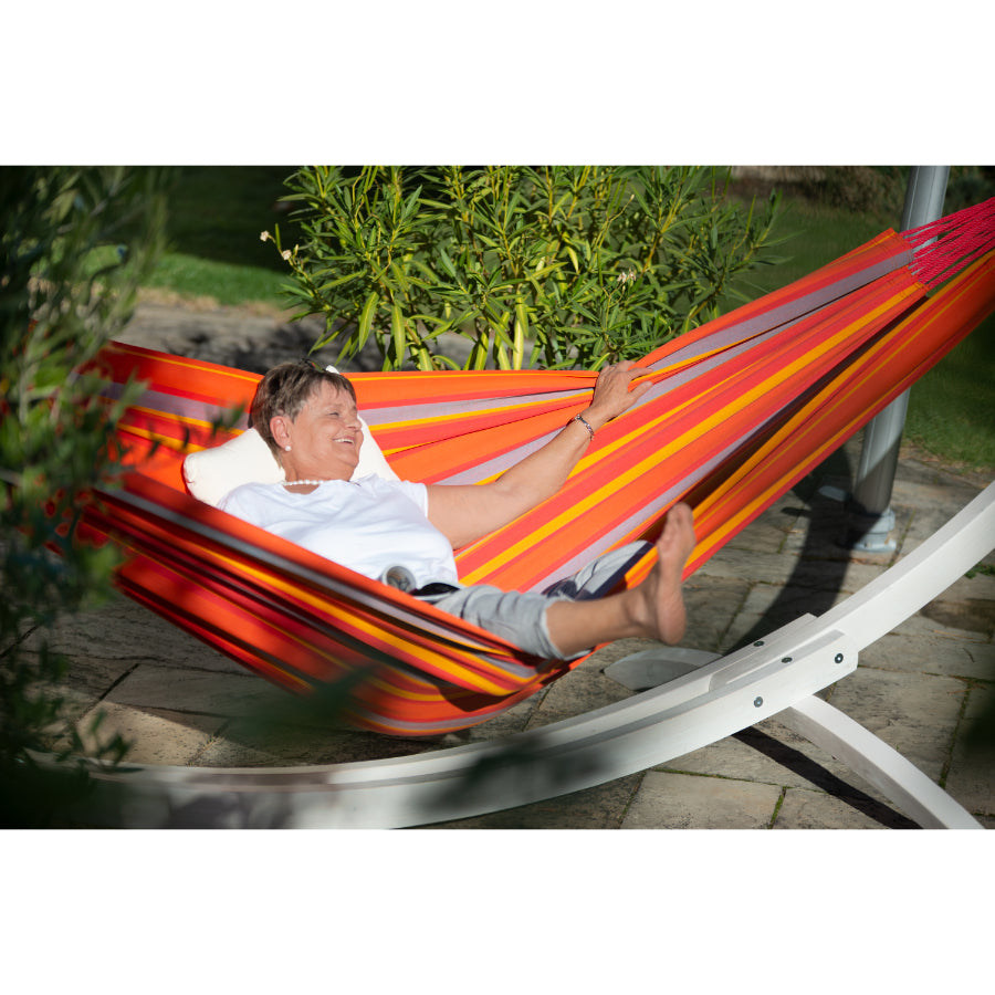 Colourful orange hammock
