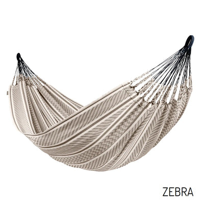 Black and white handmade double hammock