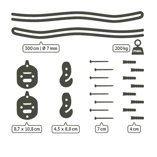 Included hammock fittings