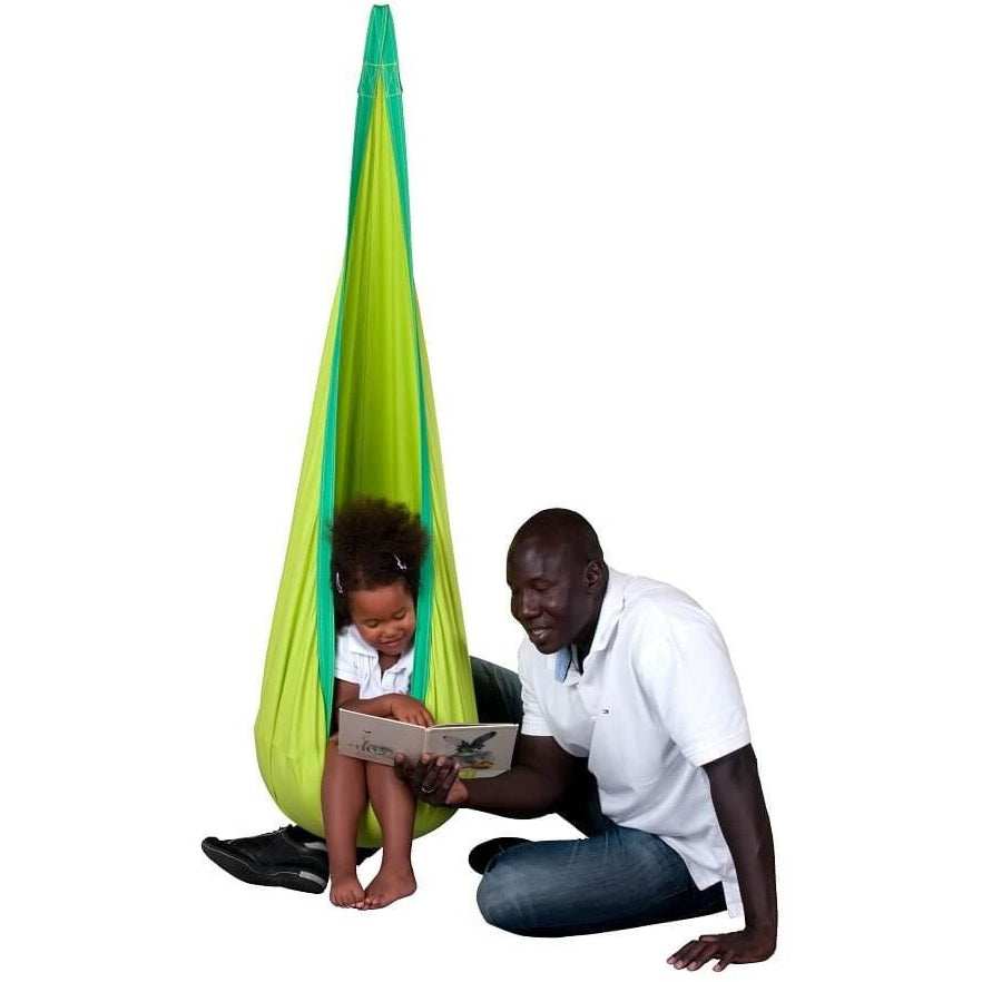 Green hanging hammock nest chair