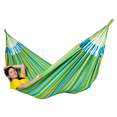 Green and yellow family hammock