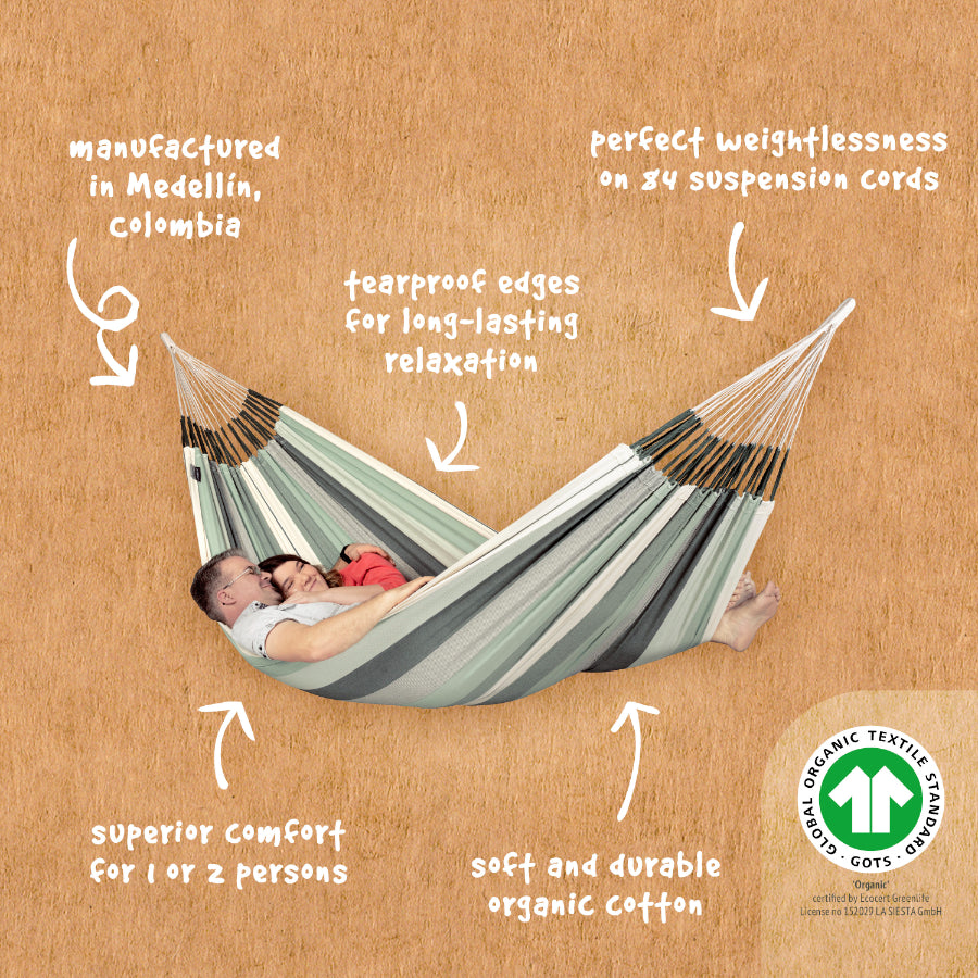Feature of La Siesta Hammock - Double Organic Cotton