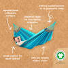 Single organic cotton hammock features