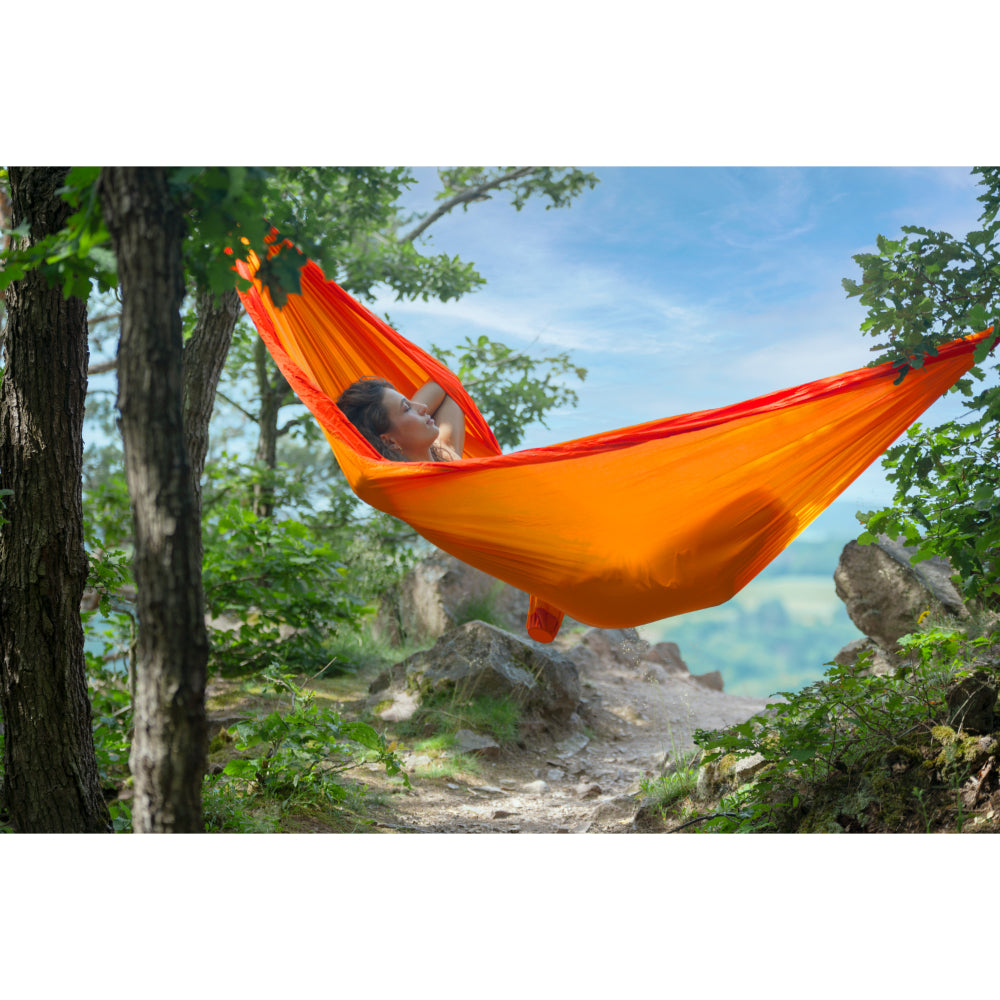Hammock single orange parachute silk