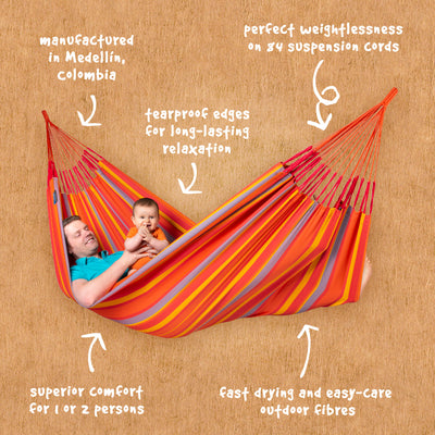 Features of double outdoor hammock
