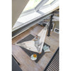 White hammock hanging indoor between support beams