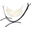 Metal arc hammock stand and double hammock