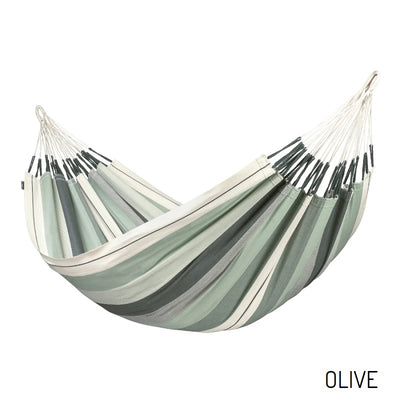 Double organic cotton olive coloured hammock