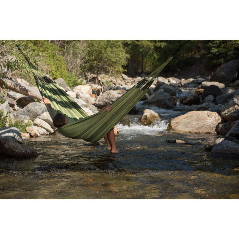 double outdoor green hammock