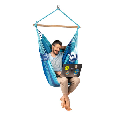 Blue single size chair hammock