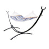 Spreader blue and white hammock and stand package