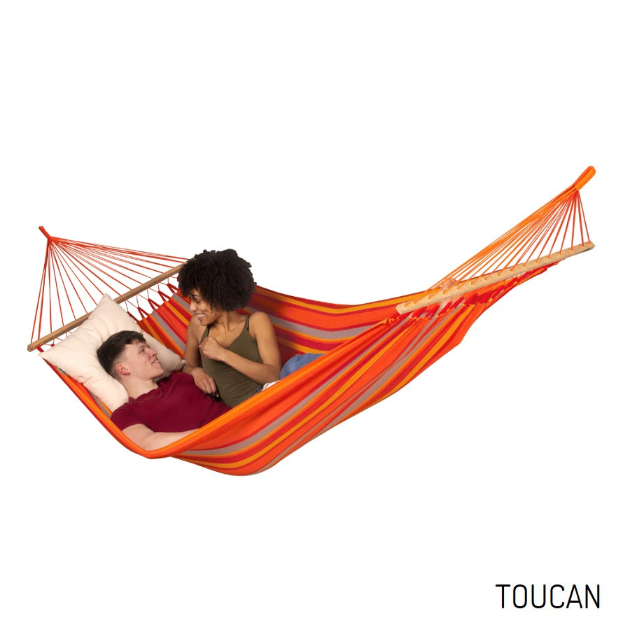 Toucan - Colourful Colombian double fabric hammock