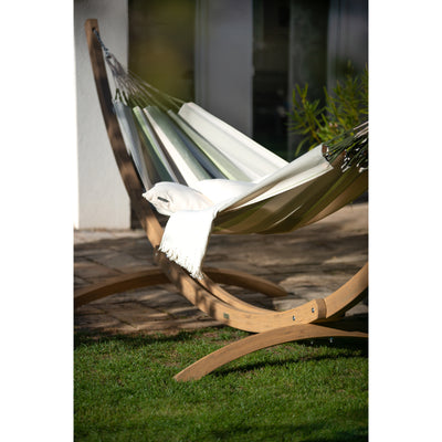 Hammock and accessories on stand