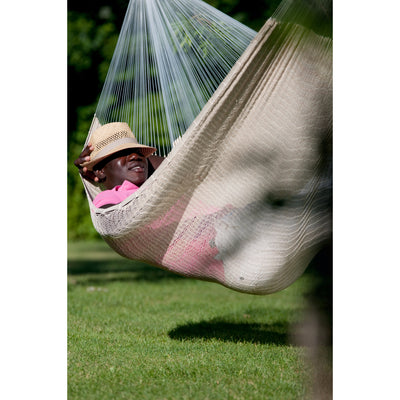 White natural cotton mexican hammock