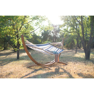 Wooden Hammock Stand and Double Spreader Bar Hammock