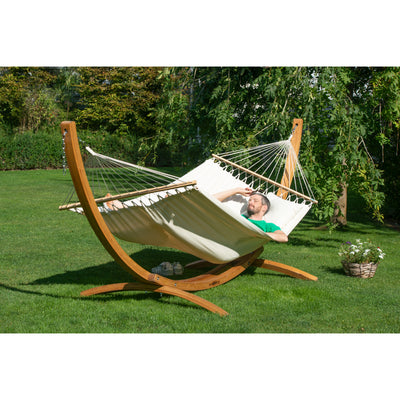 Wooden Hammock Stand and Double Spreader Bar Hammock